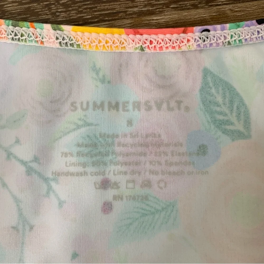 Summersalt X Rifle company pink floral oasis is ruffle bikini set 8 NWT - Picture 4 of 11